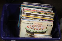 A LARGE QUANTITY OF LP RECORDS TO INCLUDE ROLLING STONES, LED ZEPPLIN, MOVE, ETC TOGETHER WITH A