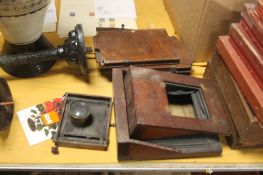 A MAHOGANY BELLOWS CAMERA A/F