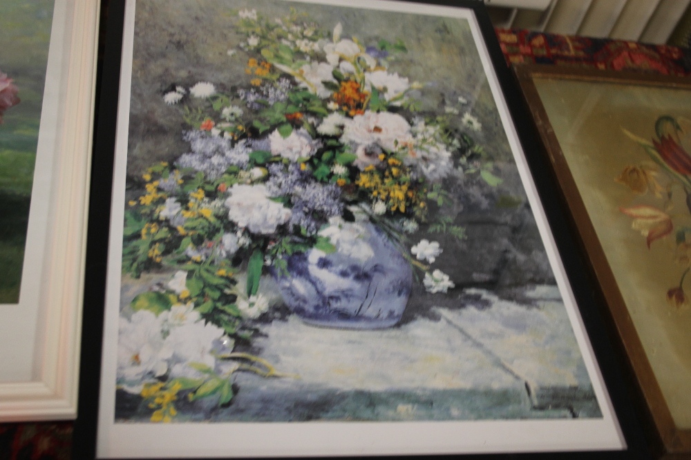 TWO FRAMED AND GLAZED PRINTS DEPICTING FLOWERS - Image 3 of 3