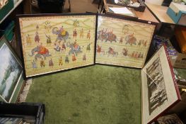 THREE ORIENTAL TYPE SILKS