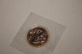 A CASED GOLD SOVEREIGN