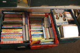 THREE TRAYS OF ASSORTED BOOKS, CHILDREN AND ADULT, HARDBACK AND PAPERBACK (TRAYS NOT INCLUDED)