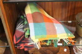 TWO VINTAGE WOOL BLANKETS