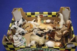 A QUANTITY OF CHINA ANIMAL ORNAMENTS