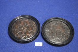 TWO ELECTRO TYPE PLAQUES OF CLASSICAL SCENES