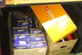 TWO BOXES OF EMPTY DIE CAST BOXES , CORGI ETC