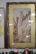 A FRAMED AND GLAZED PRINT SIGNED G. ROUSSE