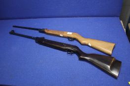 A DIANA 27 AIR RIFLE TOGETHER WITH ANOTHER
