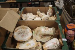TWO TRAYS OF CROWN DEVON CHINA