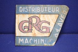 ANTIQUE G.R.G DOUBLE SIDED ADVERTISING SIGN
