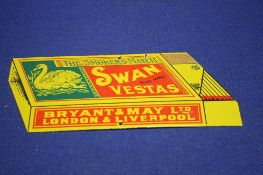 A SMALL REPRODUCTION SWAN VESTAS MATCH SIGN