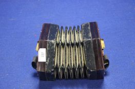 AN ANTIQUE SQUEEZE BOX CONCERTINA