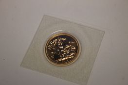 A CASED GOLD SOVEREIGN
