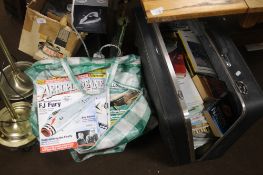 A CASE OF BOOKS AND MAGAZINES TO INCLUDE NATIONAL GEOGRAPHIC TOGETHER WITH A BAG OF HISTORY OF THE