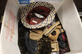 A TRAY TO INCLUDE HATS, SHOES ETC