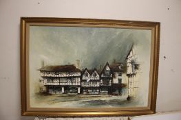 A FRAMED OIL ON CANVAS SIGNED DAVID CARTWRIGHT