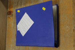 A COLLECTION OF WW2 EPHEMERA AND NATIONAL SERVICE EPHEMERA CONTAINED IN A FOLDER