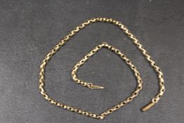A GOLD CHAIN STAMPED 9CT - APPROX 6.6 G