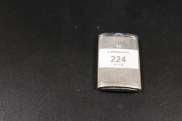 A NOVELTY HALLMARKED SILVER MATCHBOX HOLDER