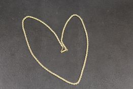 A ROPE TWIST GOLD CHAIN STAMPED 9C - APPROX WEIGHT 9.6 G