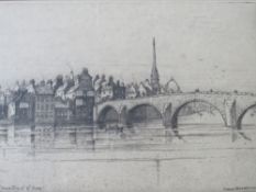 JAMES McINTYRE (b.1926). Irish school, 'Auld Beig O'Ayre', signed in pencil lower right, etching