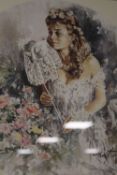 TWO FRAMED AND GLAZED SIGNED LIMITED EDITION PRINTS OF BRIDAL FIGURES BY GORDON KING - BOTH HAVING