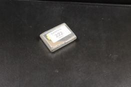 A HALLMARKED SILVER HINGED LIDDED SNUFF BOX