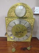 ROBERT DALGLIESH OF FALKIRK - AN 8 DAY BRASS LONGCASE CLOCK MOVEMENT