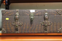 A CROCODILE SKIN EFFECT MODERN STORAGE BOX