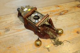 A ZAAN DAAM WALL CLOCK A/F TOGETHER WITH A MODERN QUARTZ ANNIVERSARY CLOCK