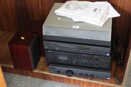 A SELECTION OF ARCAM AND YAMAHA STEREO EQUIPMENT AND SPEAKERS TO INCLUDE A TURNTABLE