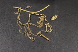 A SELECTION OF GOLD AND YELLOW METAL FRAGMENTS