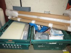 VARIOUS NYLON BLOCK BOARDS, PCB BOARDS, BRASS SHEET, SIDE PANEL, JUNCTION BOXES, ALUMINIUM ANGLE AND