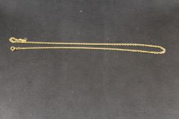 A YELLOW METAL CHAIN STAMPED 750 - APPROX WEIGHT 9.2 G
