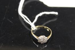 AN 18CT & PLAT GEMSET RING - APPROX WEIGHT 1.8 G