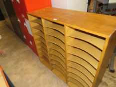 A VINTAGE SET OF PIGEON HOLES H-100 W-110 CM