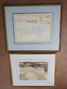 JOHN TAUNTON (XX). British school, impressionist study figures on a beach 'Brancaster Beach', see