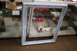 A BLUE WOODEN PICTURE FRAME SIZE 86 CM X 74 CM