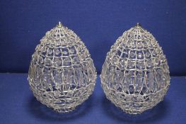 A PAIR OF DECORATIVE LAMP SHADES