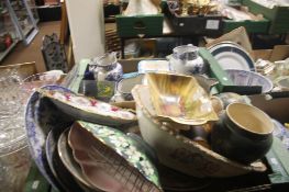 TWO TRAYS OF ASSORTED CERAMICS TO INCLUDE ROYAL WINTON (TRAYS NOT INCLUDED)