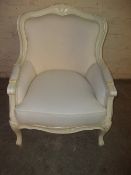A MODERN OCCASIONAL FRENCH STYLE BEDROOM CHAIR