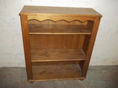 A MODERN SOLID PINE BOOKSHELF