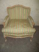A FRENCH STYLE OCCASIONAL BEDROOM CHAIR