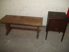 AN OAK COFFEE TABLE