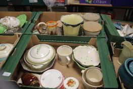 TWO TRAYS OF CROWN DEVON CERAMICS