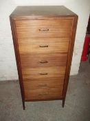 A RETRO TEAK CHEST OF 6 DRAWERS
