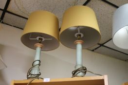 A PAIR OF MODERN TABLE LAMPS