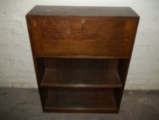 AN OAK BUREAU BOOKCASE
