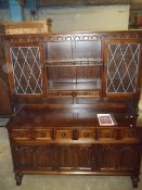 AN OAK WALL DISPLAY UNIT