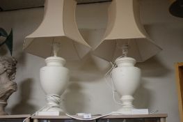 A PAIR OF MODERN TABLE LAMPS